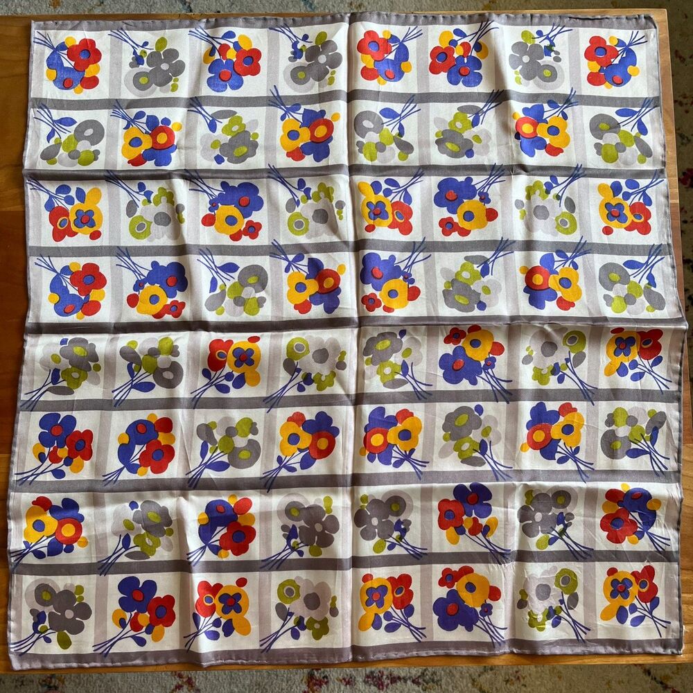 Vintage 60s/70s Floral Japanese Scarf